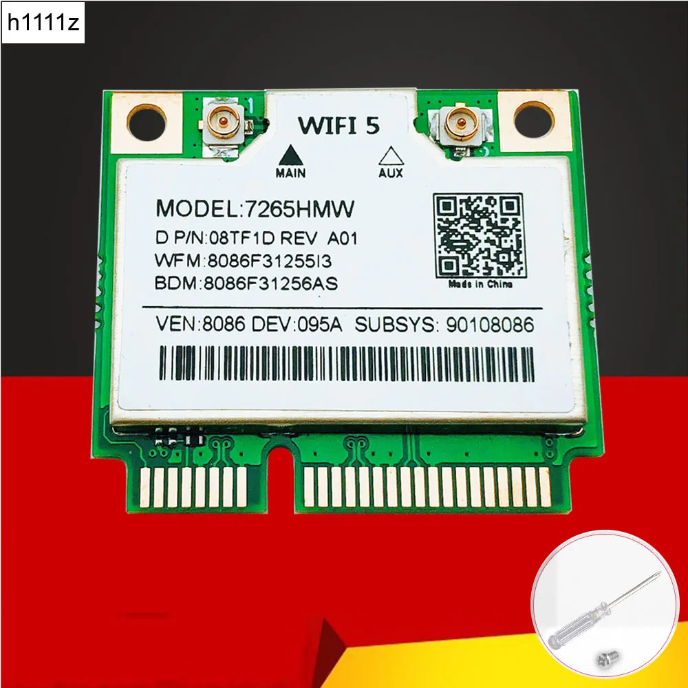 1167 Мбит/с 7265HMW MINI PCIE Wi-Fi карта Двухдиапазонная 2,4G + 5G Wifi Беспроводная мини PCI-E сетевая карта Bluetooth V4.0 поддерживает WIN7/8/10
1167 Мбит/с 7265HMW MINI PCIE Wi-Fi карта Двухдиапазонная 2,4G + 5G Wifi Беспроводная мини PCI-E сетевая карта Bluetooth V4.0 поддерживает WIN7/8/10