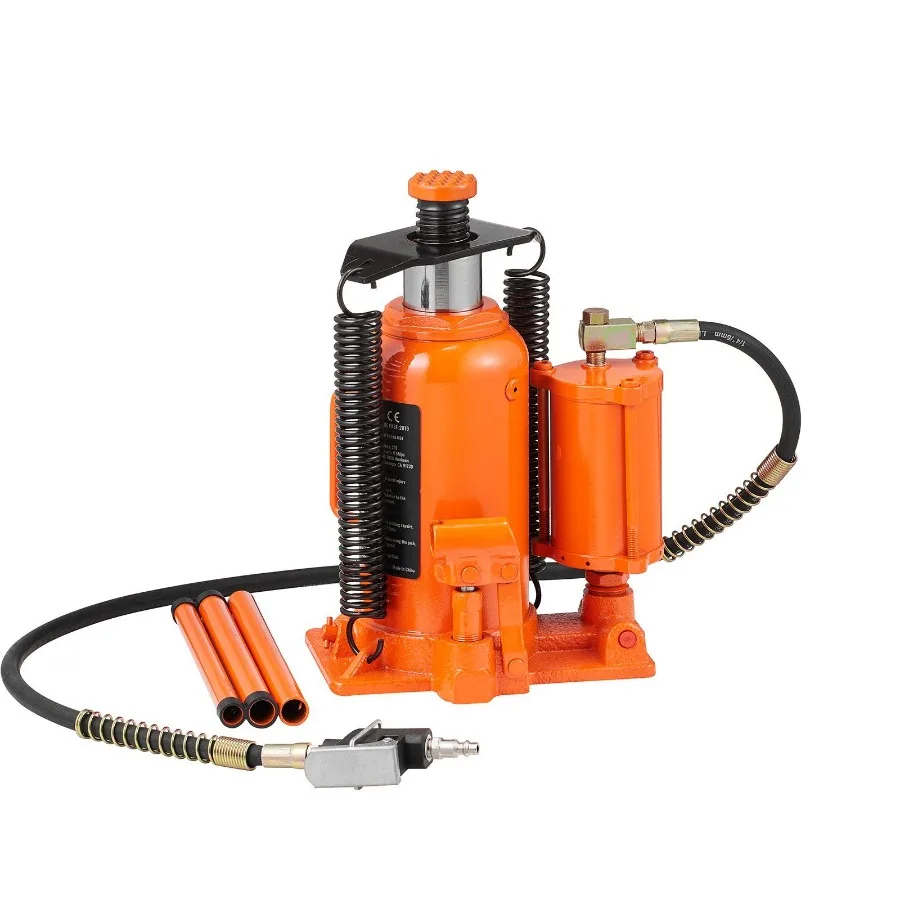Air Hydraulic Bottle Jack 20 Ton 40000 LBS All Welded Bottle Jack 10.419.7 inch Lifting Range Manual Handle and Air Pump for C
Air Hydraulic Bottle Jack 20 Ton 40000 LBS All Welded Bottle Jack 10.419.7 inch Lifting Range Manual Handle and Air Pump for C