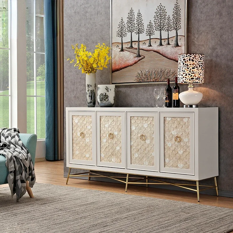 Shell light luxury porch cabinet, stainless steel foot bowl cabinet, tea water cabinet, living room, multi-functional shoe cabin
Shell light luxury porch cabinet, stainless steel foot bowl cabinet, tea water cabinet, living room, multi-functional shoe cabin