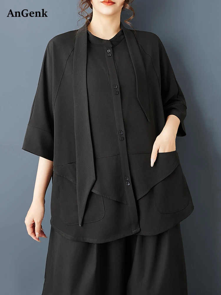 Black Vintage Oversized Shirt Women Summer New Half Sleeve Loose Casual Blouse Top Fashion Clothing 2026
Black Vintage Oversized Shirt Women Summer New Half Sleeve Loose Casual Blouse Top Fashion Clothing 2026