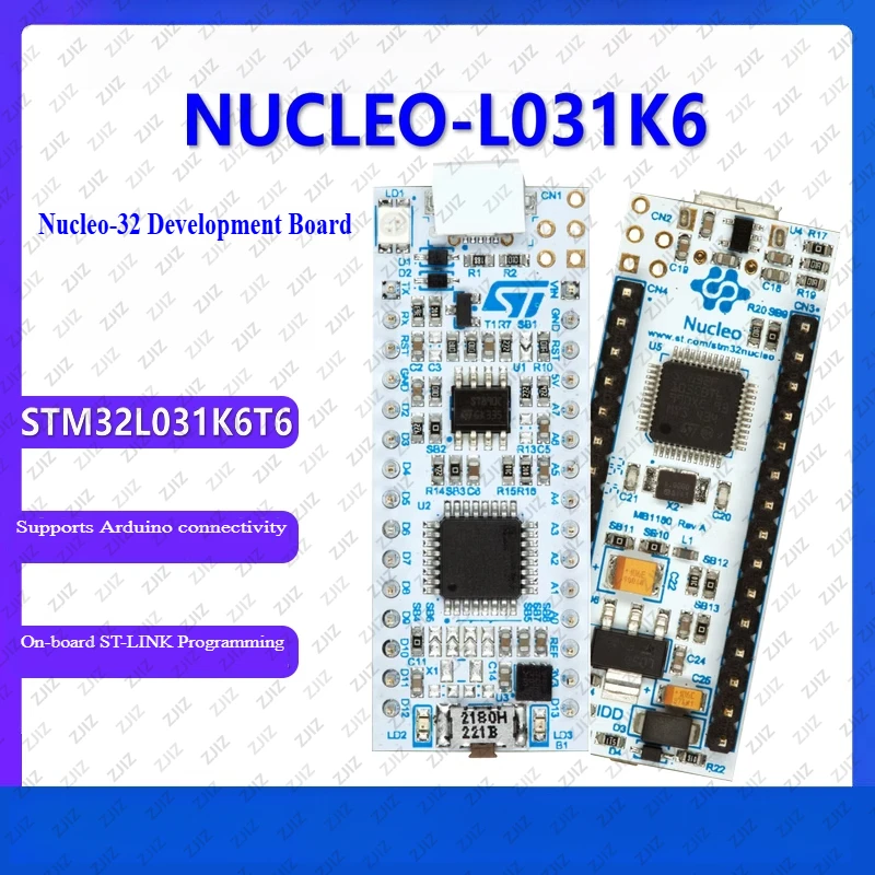NUCLEO-L031K6 Плата разработки Nucleo-32 STM32L031K6T6 Cortex-M0 + 32 МГц 16 КБ Flash Маломощный IoT
NUCLEO-L031K6 Плата разработки Nucleo-32 STM32L031K6T6 Cortex-M0 + 32 МГц 16 КБ Flash Маломощный IoT
