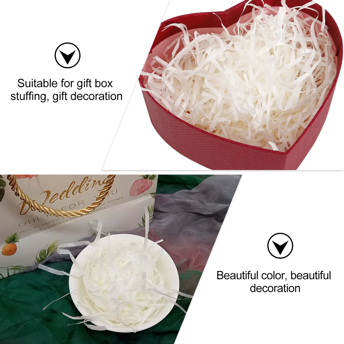 Shredded Paper Filler White Pleated Gift Boxes Filling Material Party Supplies Wedding Anniversary Christmas Valentine Packaging
Shredded Paper Filler White Pleated Gift Boxes Filling Material Party Supplies Wedding Anniversary Christmas Valentine Packaging