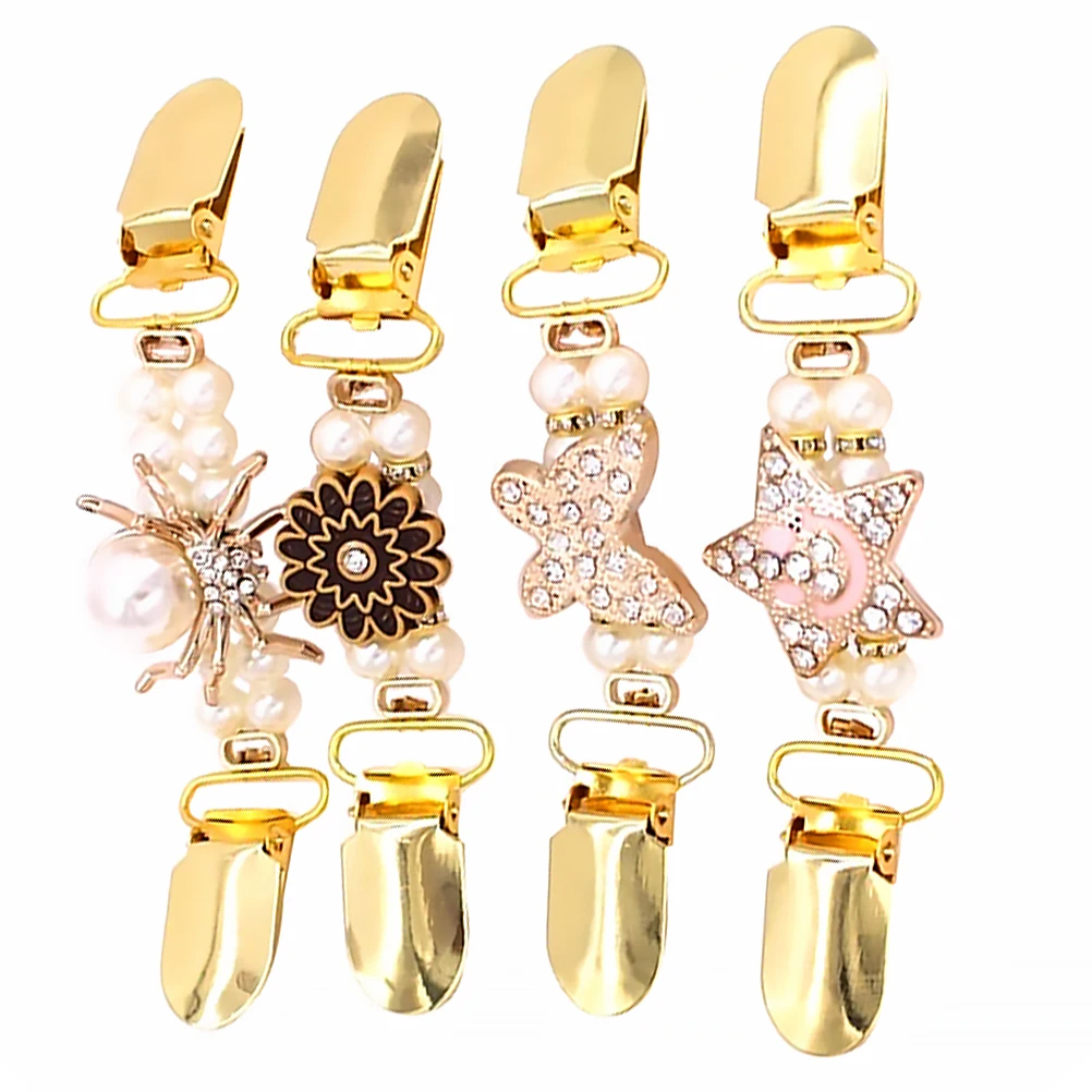 4pcs Pearl Duckbill Clips with Metal ABS Material for Cardigan Sweater Stylish Fashion Clothing Accessories Ladies
4pcs Pearl Duckbill Clips with Metal ABS Material for Cardigan Sweater Stylish Fashion Clothing Accessories Ladies