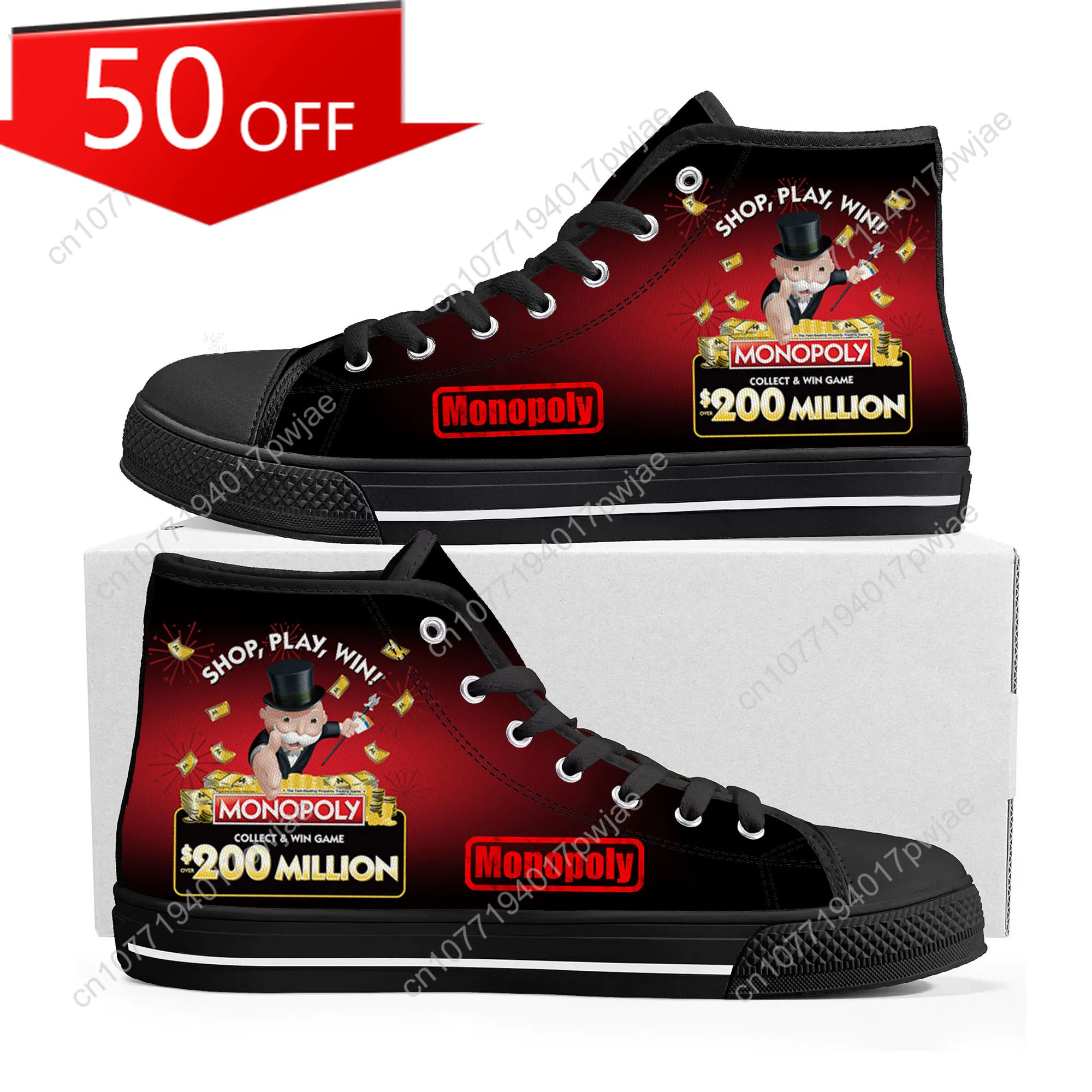 Monopoly Millionaire Game Adult Version High Top High Quality Sneakers Mens Womens Sneaker Ghana Casual Custom Shoes
Monopoly Millionaire Game Adult Version High Top High Quality Sneakers Mens Womens Sneaker Ghana Casual Custom Shoes