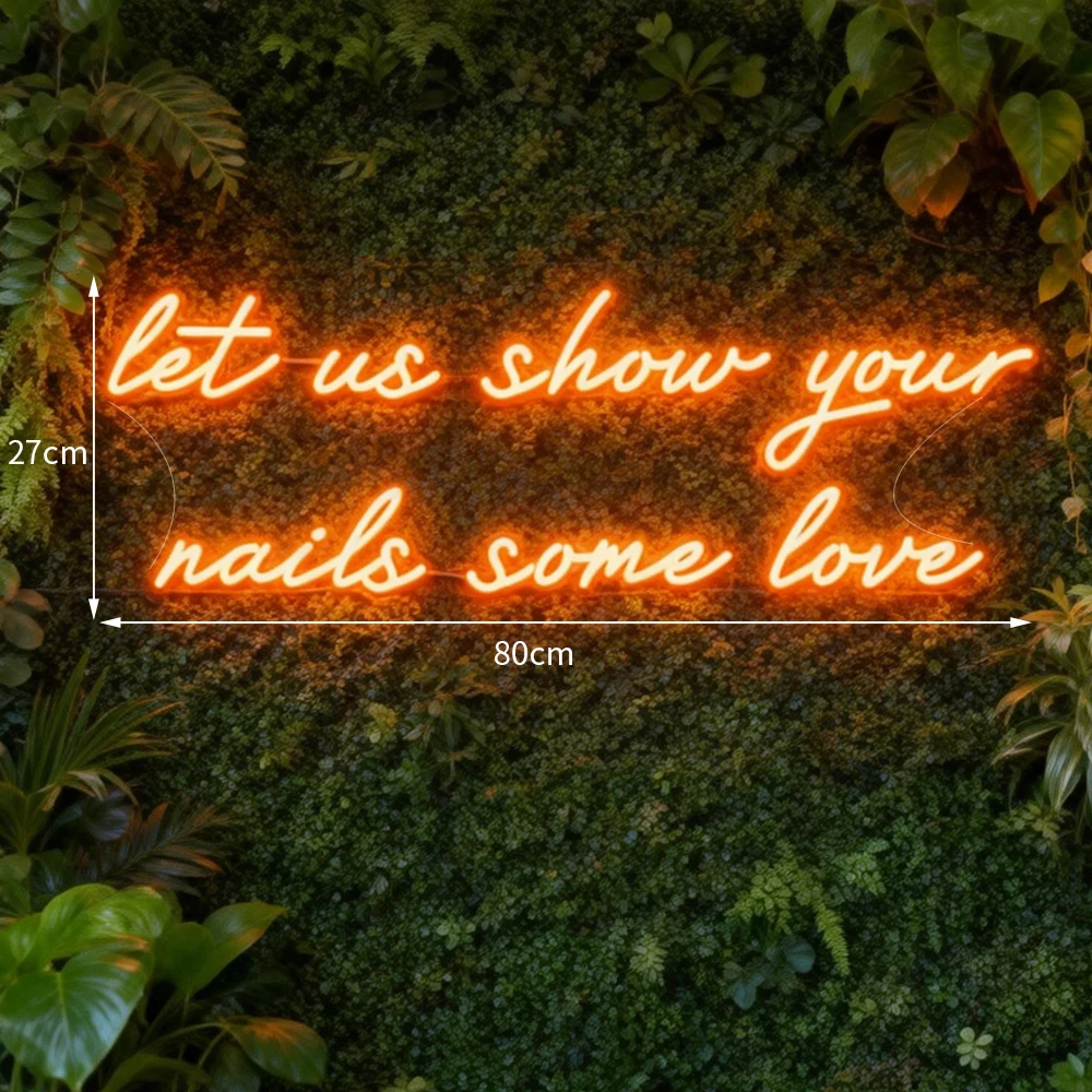 Светящийся салон с любовью! Неоновая вывеска Давайте мы показали ваши ногти, некоторые любят 80x27 см. Идеально подходит для маникюрных станций и стен Instagram.
Светящийся салон с любовью! Неоновая вывеска Давайте мы показали ваши ногти, некоторые любят 80x27 см. Идеально подходит для маникюрных станций и стен Instagram.