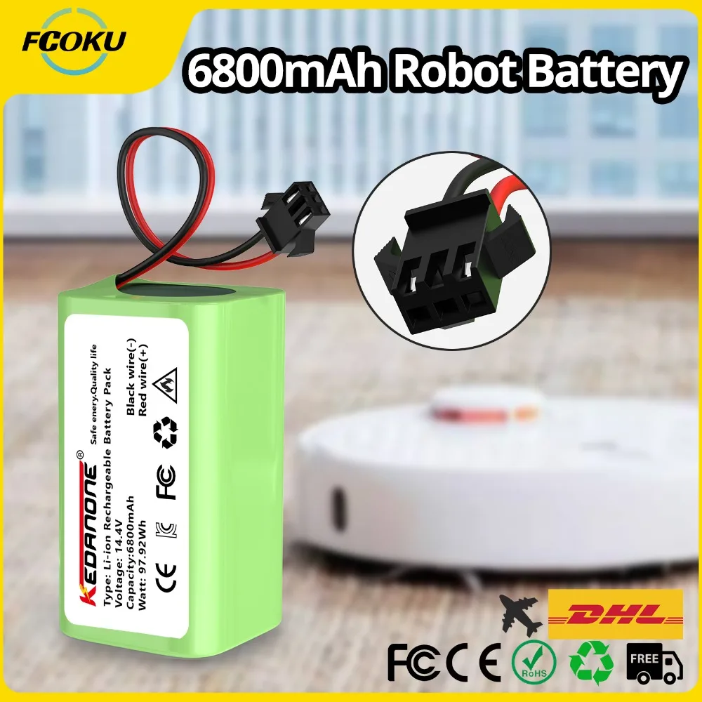 14.4V 6800mAh Li-ion Battery for Cecotec Conga Excellence 950 990 1090 Ecovacs Deebot DN621 601/605 Eufy RoboVac 35C Panda V710
14.4V 6800mAh Li-ion Battery for Cecotec Conga Excellence 950 990 1090 Ecovacs Deebot DN621 601/605 Eufy RoboVac 35C Panda V710