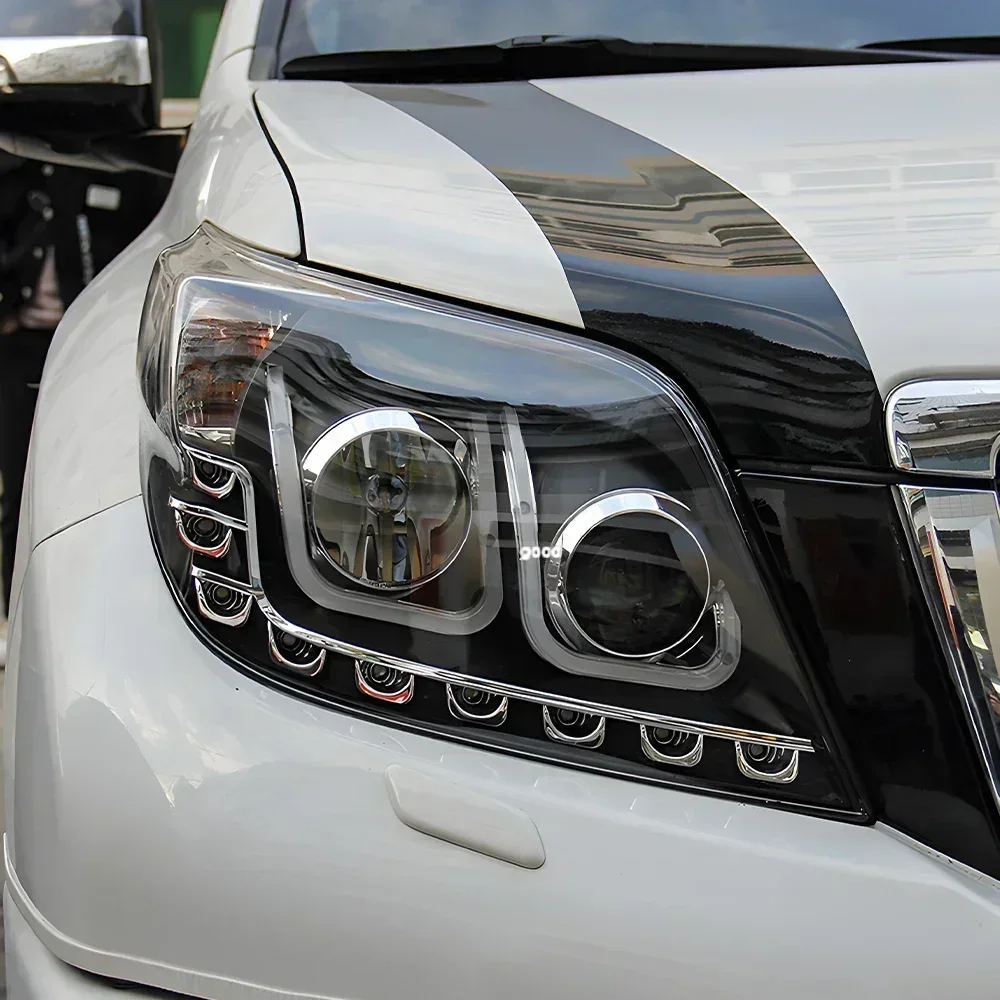 For Toyota Prado 2010-2013 LED Car Front lamps Assembly Upgrade Dual U Design Projector Lens Accessories
For Toyota Prado 2010-2013 LED Car Front lamps Assembly Upgrade Dual U Design Projector Lens Accessories
