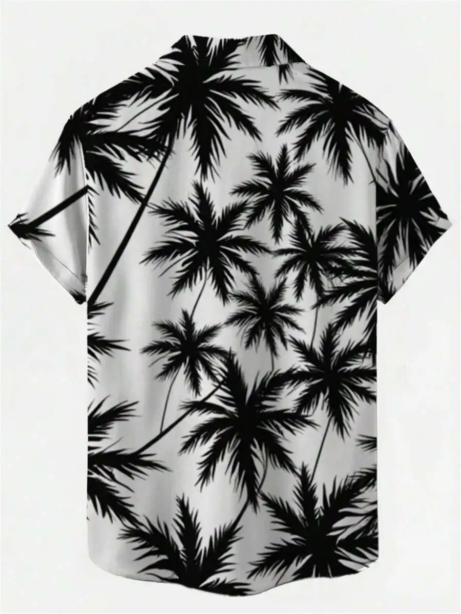 Mens Black Palm Tree Print Casual Hawaiian Shirt For Beach Vacation Resort Wear
Mens Black Palm Tree Print Casual Hawaiian Shirt For Beach Vacation Resort Wear
