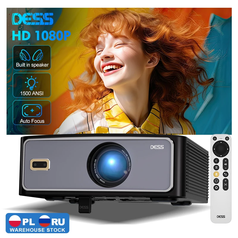 DESS C5 4K Video Projector HD Picture Quality 1500 Lumens Home Smart TV BT5 Keystone Correction Home Theater Ru Local Delivery
DESS C5 4K Video Projector HD Picture Quality 1500 Lumens Home Smart TV BT5 Keystone Correction Home Theater Ru Local Delivery