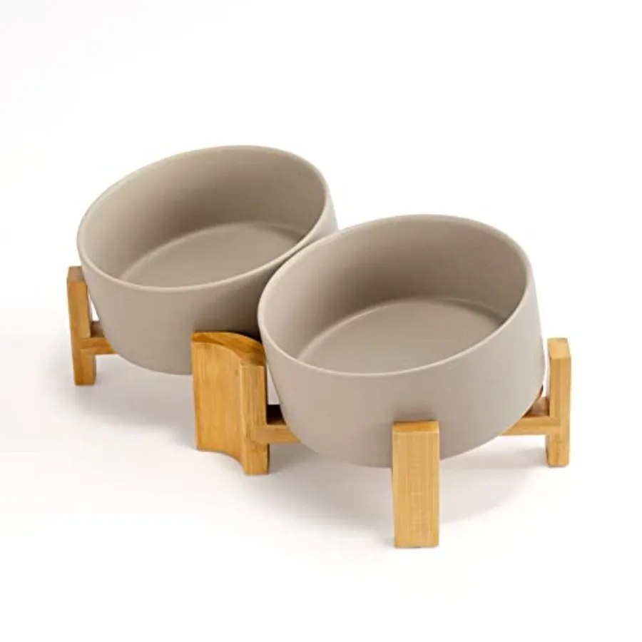 15° Slanted Ceramic Dog and Cat Bowl with Wooden Stand, Tilted Bulldog Food and Water Bowl No Slip Non-Spill for Cats Medium Do
15° Slanted Ceramic Dog and Cat Bowl with Wooden Stand, Tilted Bulldog Food and Water Bowl No Slip Non-Spill for Cats Medium Do