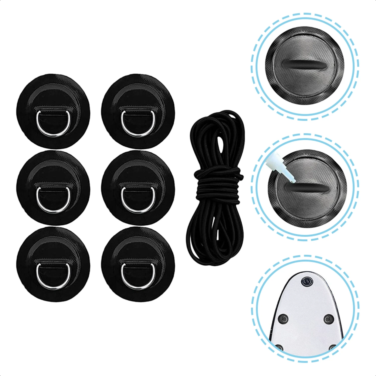 Durable Stainless Steel Surfboard Rope Buckle Paddle Ring Patches for Inflatable Boat Paddle Board Accessories
Durable Stainless Steel Surfboard Rope Buckle Paddle Ring Patches for Inflatable Boat Paddle Board Accessories