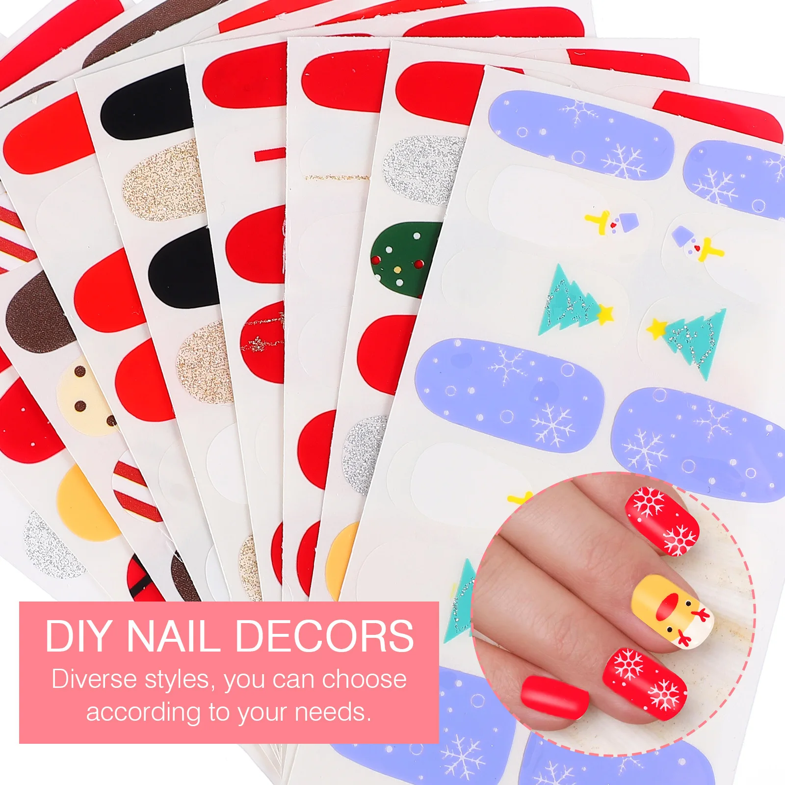 9pcs Full Cover Nail Stickers Christmas Diy Manicure Art Decorations Adhesive Nail Patches For Women Festive Fingernail Decals
9pcs Full Cover Nail Stickers Christmas Diy Manicure Art Decorations Adhesive Nail Patches For Women Festive Fingernail Decals