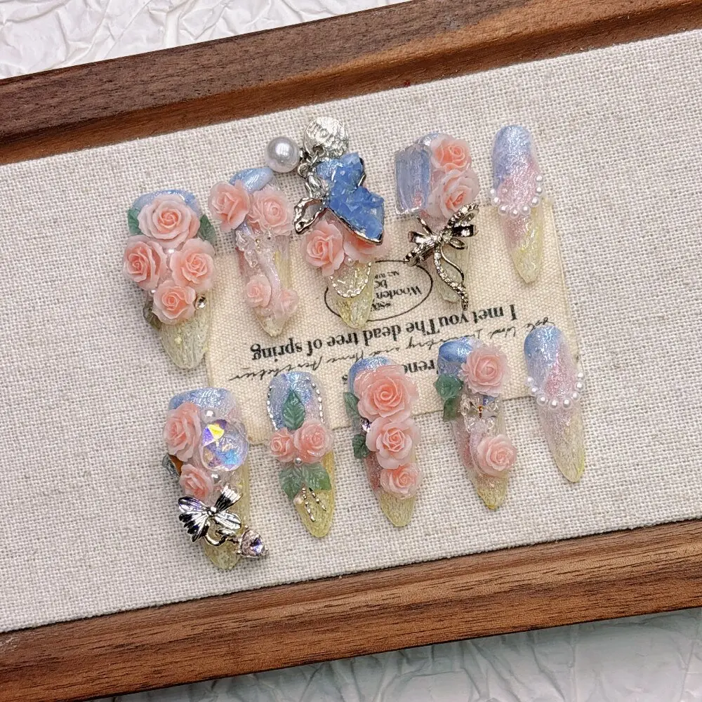 Винтажные цветочные 3D розы на ногтях с жемчугом, металлические бабочки, несколько размеров, дизайн бабочки
Винтажные цветочные 3D розы на ногтях с жемчугом, металлические бабочки, несколько размеров, дизайн бабочки