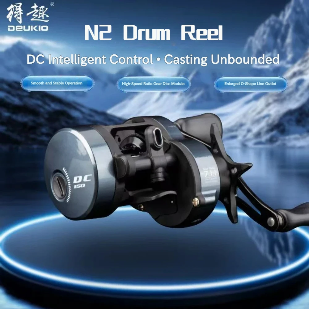 7.1:1 Smart DC Electronic Brake Drum Reel Ultra-Light Anti Backlash 6+1BB 8kg Drag Micro Lure Long Casting Drum Reel L/R Hand
7.1:1 Smart DC Electronic Brake Drum Reel Ultra-Light Anti Backlash 6+1BB 8kg Drag Micro Lure Long Casting Drum Reel L/R Hand