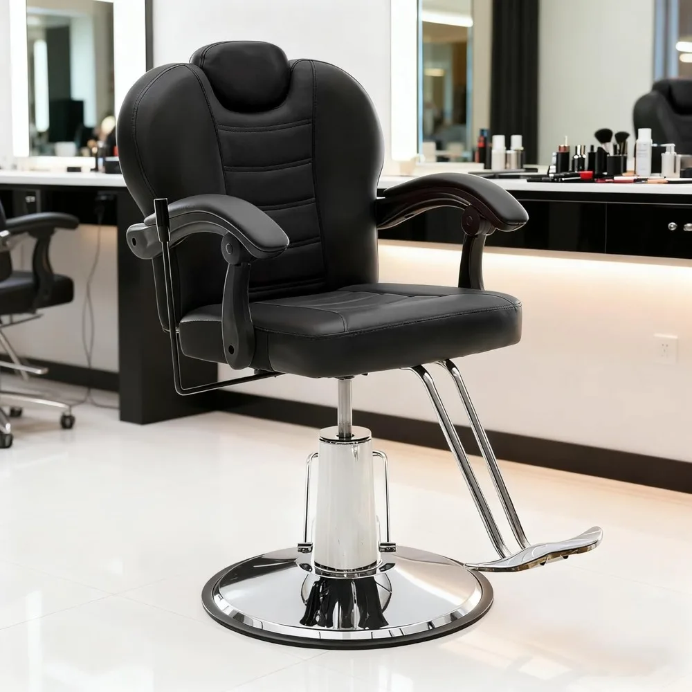 Barber Chair with Heavy Duty Hydraulic Pump, Salon Chair for Hair Stylist, 360° Swivel 90°-140° Backrest Reclining Chairs
Barber Chair with Heavy Duty Hydraulic Pump, Salon Chair for Hair Stylist, 360° Swivel 90°-140° Backrest Reclining Chairs