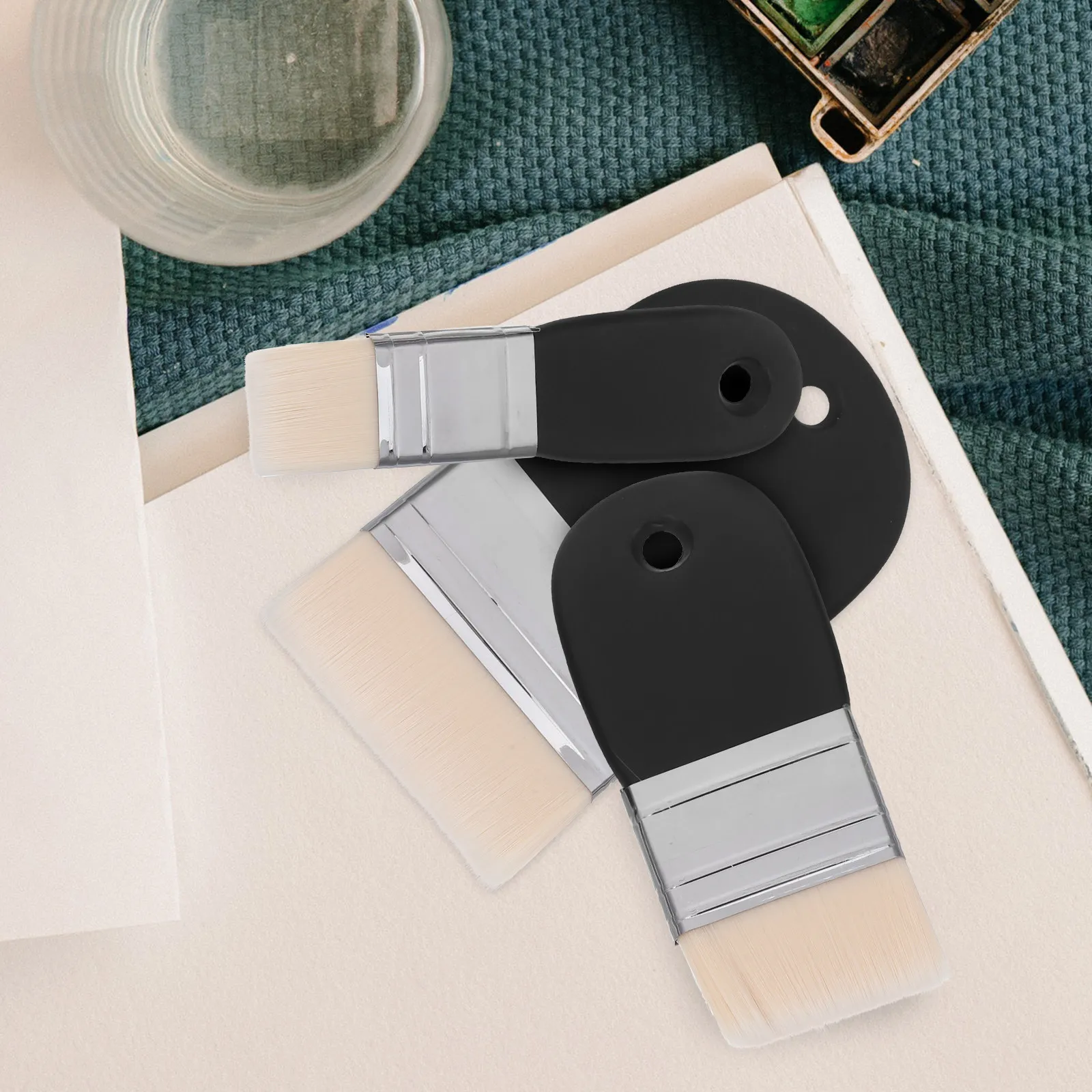 Набор из 3 кистей для акварели и масляной живописи: плоские, широкие, с нейлоновым ворсом, деревянной ручкой, для точной проработки деталей и абстрактной текстуры
Набор из 3 кистей для акварели и масляной живописи: плоские, широкие, с нейлоновым ворсом, деревянной ручкой, для точной проработки деталей и абстрактной текстуры