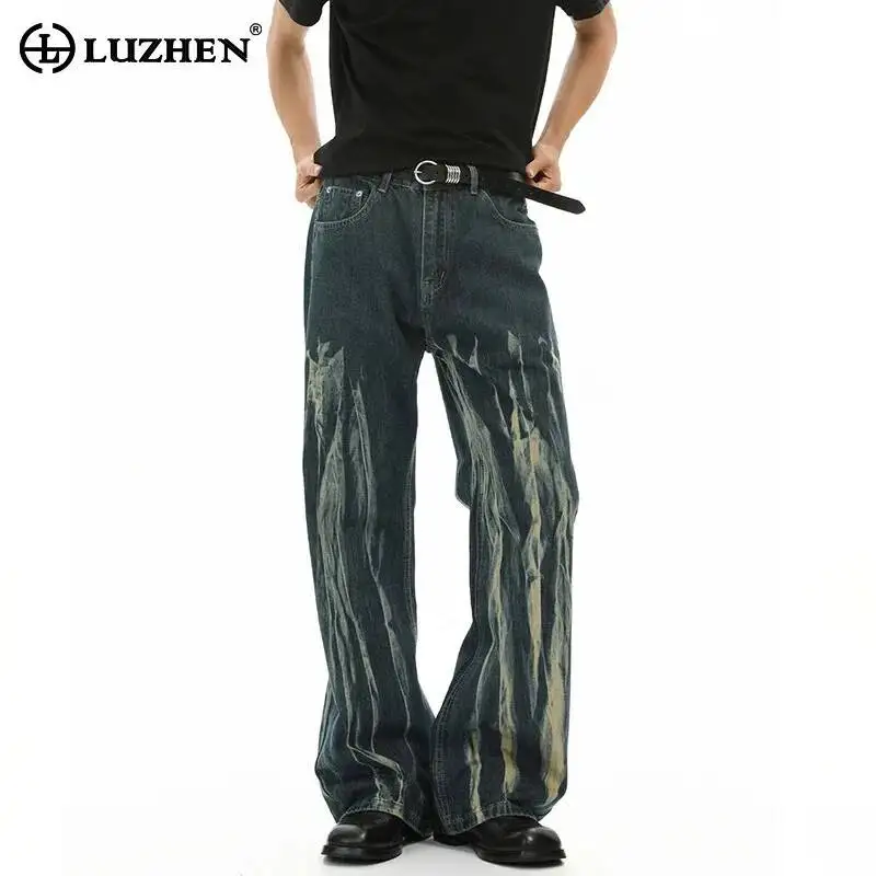 LUZHEN 2026 New Original Personalized Stripe Paint Tie-dyed Straight Jeans Men's Trendy Handsome Street Denim Pants Male JY7355
LUZHEN 2026 New Original Personalized Stripe Paint Tie-dyed Straight Jeans Men's Trendy Handsome Street Denim Pants Male JY7355