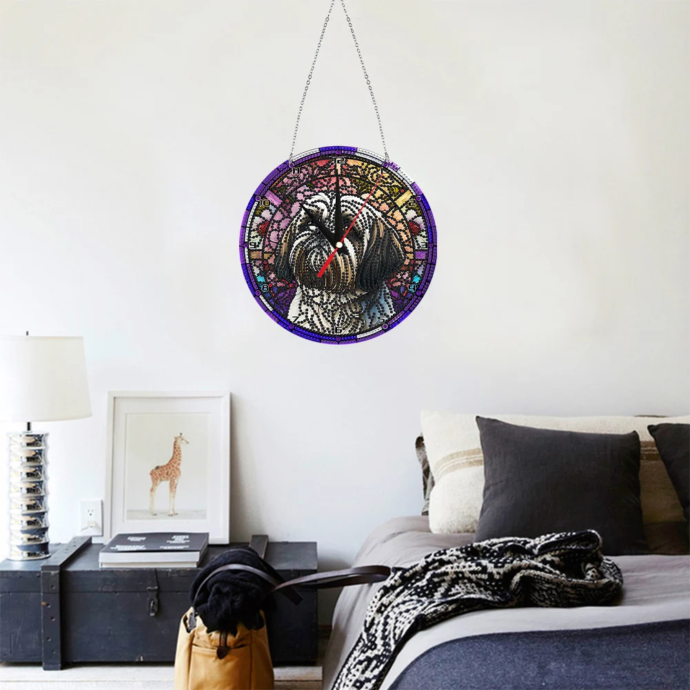 DIY Art Mosaic Rhinestone Wall Clocks Kit Acrylic Dog Pattern Clock DIY Diamond Art Mosaic Craft Kits Paint for and Adults
DIY Art Mosaic Rhinestone Wall Clocks Kit Acrylic Dog Pattern Clock DIY Diamond Art Mosaic Craft Kits Paint for and Adults