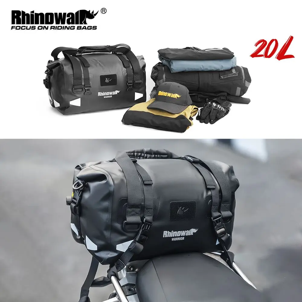 Rhinowalk Motorcycle Back Seat Bag 20/40L Waterproof Dry Motor Large Tail Saddle Bag Backpack Luggage For Long Distance Trip 
Rhinowalk Motorcycle Back Seat Bag 20/40L Waterproof Dry Motor Large Tail Saddle Bag Backpack Luggage For Long Distance Trip