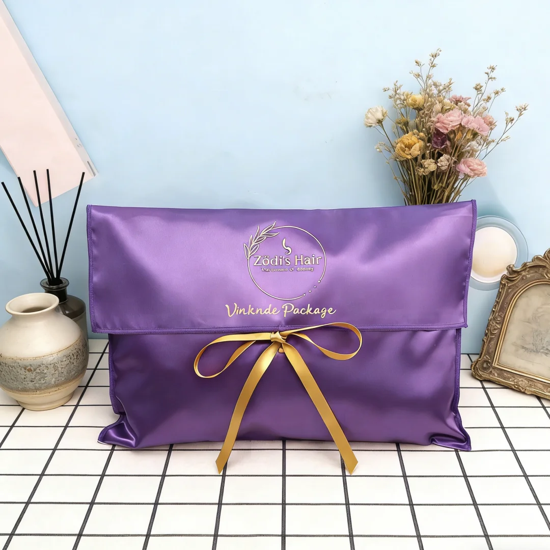 Luxury Satin Hair Envelope Packaging Bag With Ribbon Custom Logo Printed Wallet Handbag Silk Gift Jewelry Perfume Storage Pouch
Luxury Satin Hair Envelope Packaging Bag With Ribbon Custom Logo Printed Wallet Handbag Silk Gift Jewelry Perfume Storage Pouch