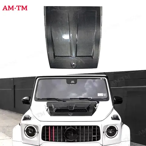 For Mercedes-Benz G class W463 G500 G55 G63 G350 1997-2016 Carbon Fiber Front Bumper Engine Cover Hood Bonnet Vent Body kit