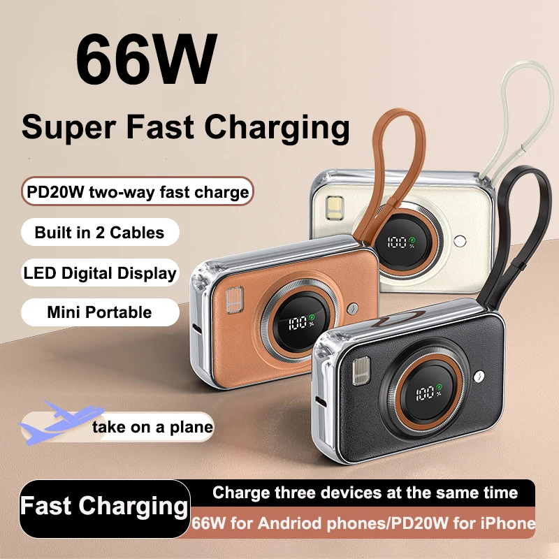 66W Super Fast Charging Power Bank 10000mAh Portable Charger External Battery Pack Powerbank for iPhone 16 Samsung Huawei Xiaomi
66W Super Fast Charging Power Bank 10000mAh Portable Charger External Battery Pack Powerbank for iPhone 16 Samsung Huawei Xiaomi