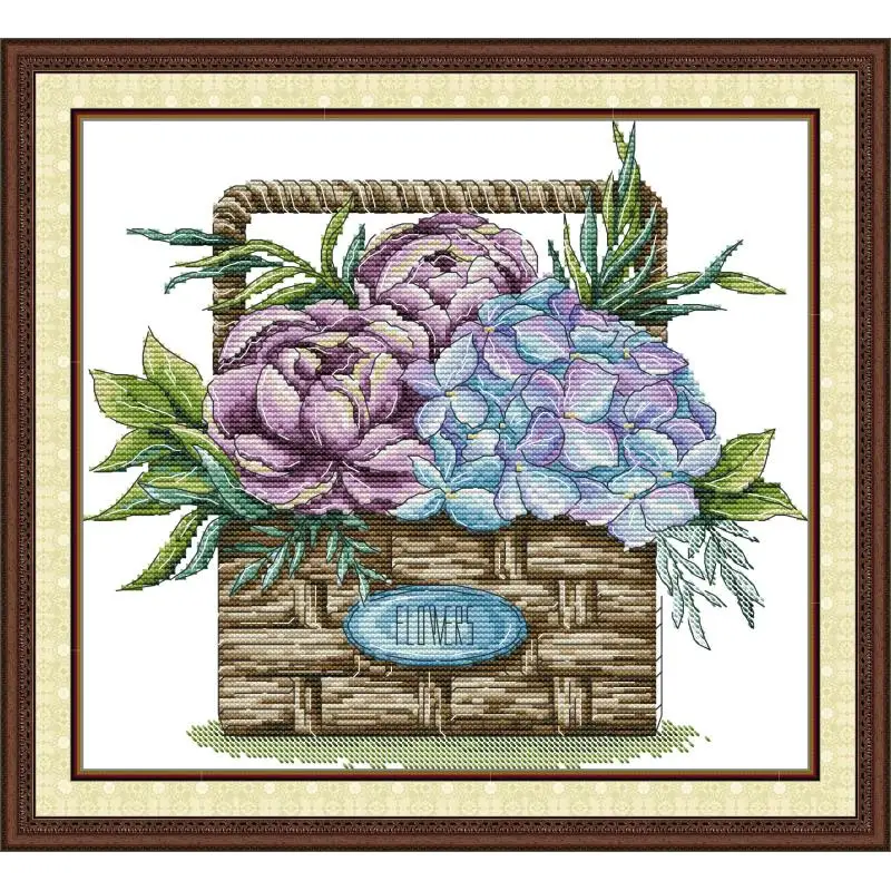Maydear Full Cross Stitch Kit, 11CT/14CT/16CT/9CT Aida Fabric,DMC Threads Sewing Pattern Embroidery Set-Hydrangea Basket
Maydear Full Cross Stitch Kit, 11CT/14CT/16CT/9CT Aida Fabric,DMC Threads Sewing Pattern Embroidery Set-Hydrangea Basket