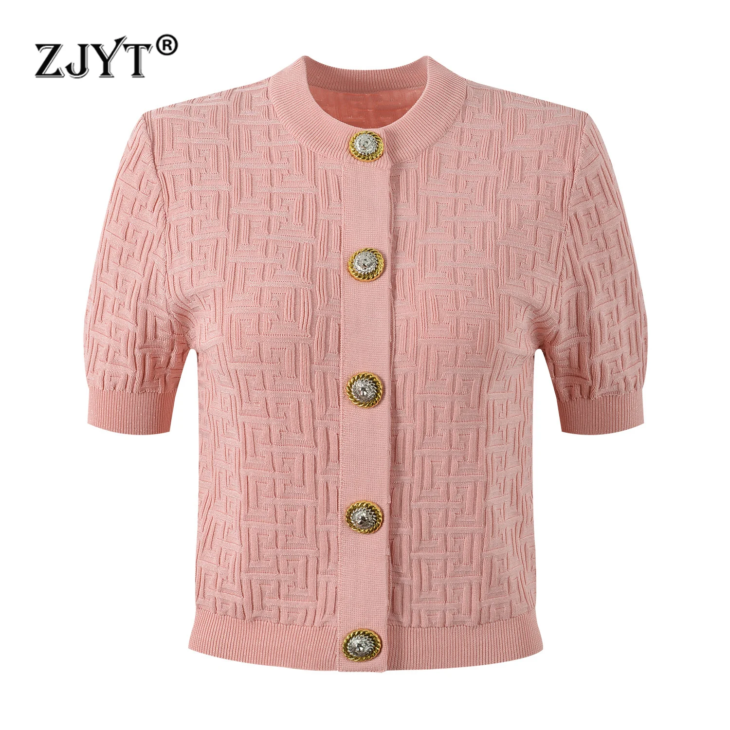 ZJYT Spring Summer Single Breasted Cardigan Sweaters for Women Knitting Tops Short Sleeve O Neck Casual Knitwears Jersey Mujer
ZJYT Spring Summer Single Breasted Cardigan Sweaters for Women Knitting Tops Short Sleeve O Neck Casual Knitwears Jersey Mujer