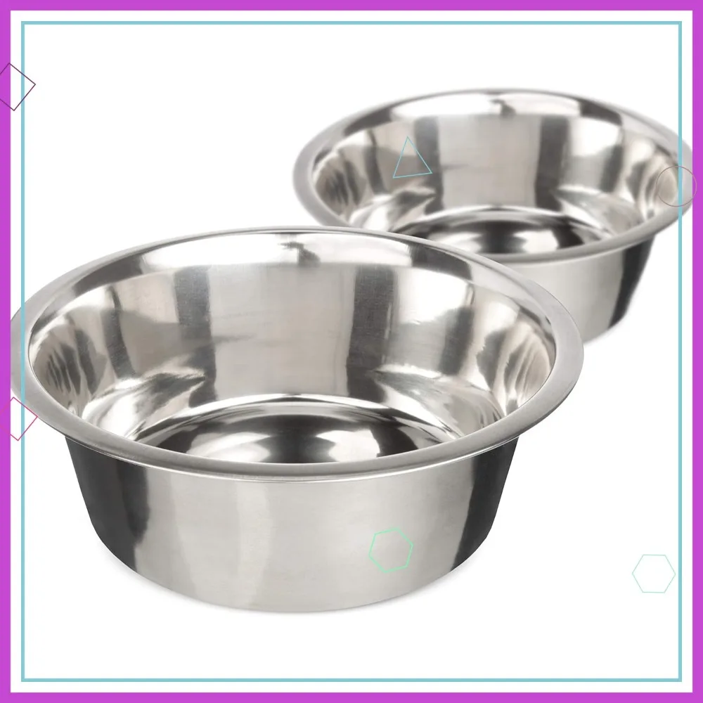 Set of 2 Stainless Steel Dog Bowls, 7 Cup (56 oz.) Capacity, Dishwasher Safe for Food and Water
Set of 2 Stainless Steel Dog Bowls, 7 Cup (56 oz.) Capacity, Dishwasher Safe for Food and Water