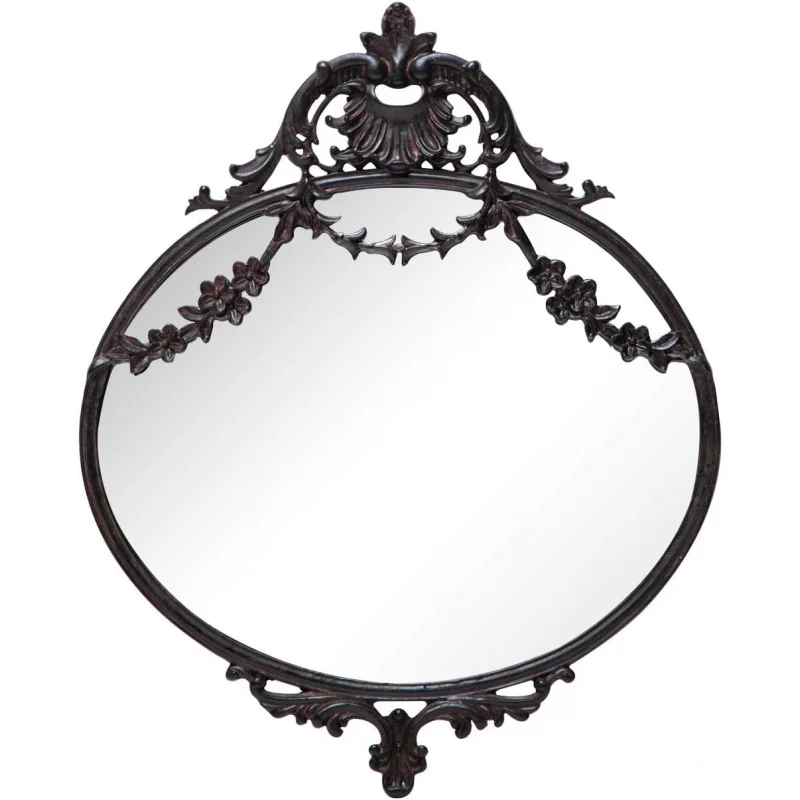 NIKKY HOME 10 x 12 Rustic Decorative Metal Oval Wall Mounted Small Victorian Mirror Home Decor Decoration, Black
NIKKY HOME 10 x 12 Rustic Decorative Metal Oval Wall Mounted Small Victorian Mirror Home Decor Decoration, Black