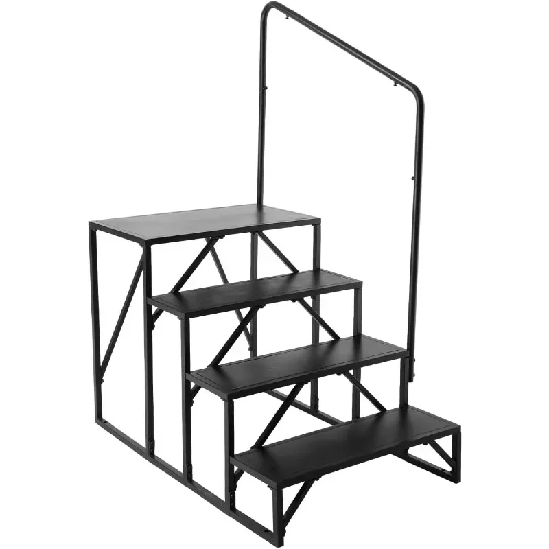 VEVOR RV Steps, 4-Step RV Stairs, 440 LBS Load Capacity, Thickened Carbon Steel, with Handrail, Non-Slip Steps for Safe Entry
VEVOR RV Steps, 4-Step RV Stairs, 440 LBS Load Capacity, Thickened Carbon Steel, with Handrail, Non-Slip Steps for Safe Entry