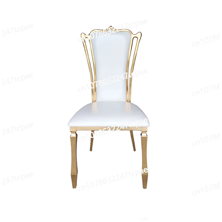 Hotel Banquet Hall Wedding Chair Electroplated Gold Soft Bag Back Chair Household Stainless Steel Metal Dining Table and Chairs
Hotel Banquet Hall Wedding Chair Electroplated Gold Soft Bag Back Chair Household Stainless Steel Metal Dining Table and Chairs