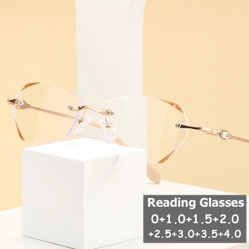 Luxury Design Diamond Cut Presbyopia Glasses Anti-blue Light Blocking Reading Eyeglasses Finished Optical Spectalce Eyeglasses
Luxury Design Diamond Cut Presbyopia Glasses Anti-blue Light Blocking Reading Eyeglasses Finished Optical Spectalce Eyeglasses