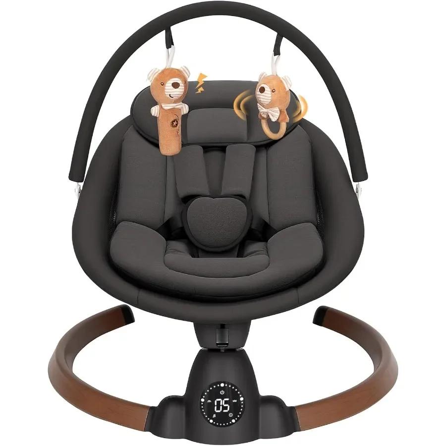 Electric Baby Swing for Infants with Bluetooth Portable Infant Swing in Black 5 Speeds 10 Lullabies 5-Point Harness Remote Cont
Electric Baby Swing for Infants with Bluetooth Portable Infant Swing in Black 5 Speeds 10 Lullabies 5-Point Harness Remote Cont