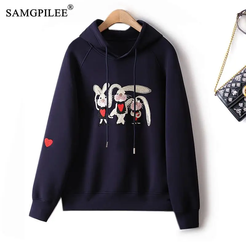 Hooded Sweatshirts Women 2022 New Spring Autumn Embroidered Animal Loose Atyle Cartoon Pattern Korean Pullover Y2k Clothes 4XL
Hooded Sweatshirts Women 2022 New Spring Autumn Embroidered Animal Loose Atyle Cartoon Pattern Korean Pullover Y2k Clothes 4XL