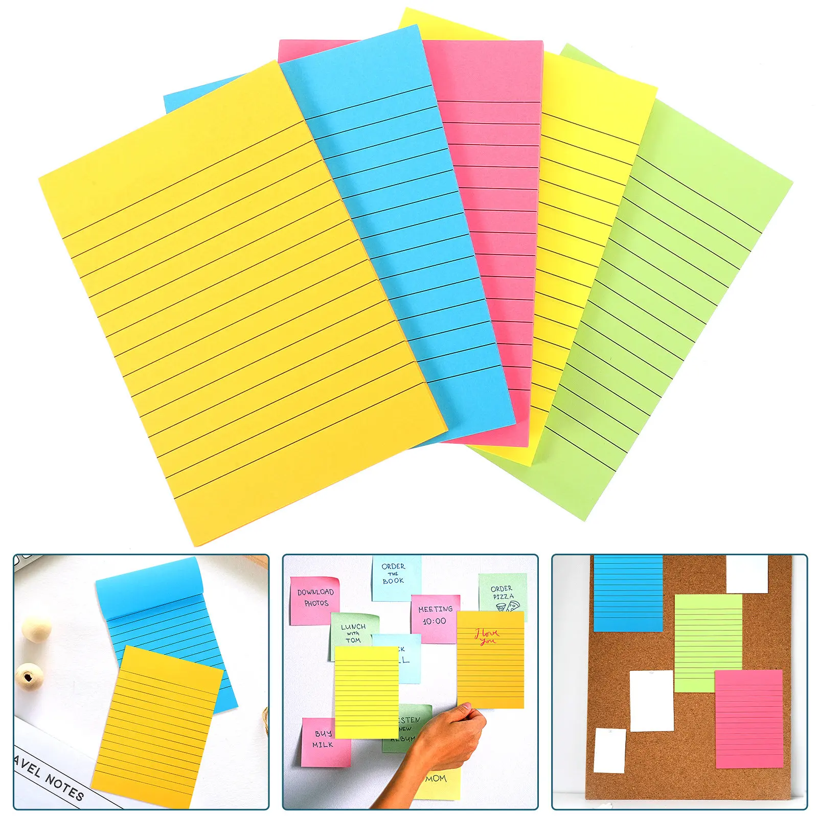 5 Books Multi-Functional Memo Stickers Strong Adhesion No Trace Removal Lined Note Stickers for Daily Use Portable Compact
5 Books Multi-Functional Memo Stickers Strong Adhesion No Trace Removal Lined Note Stickers for Daily Use Portable Compact