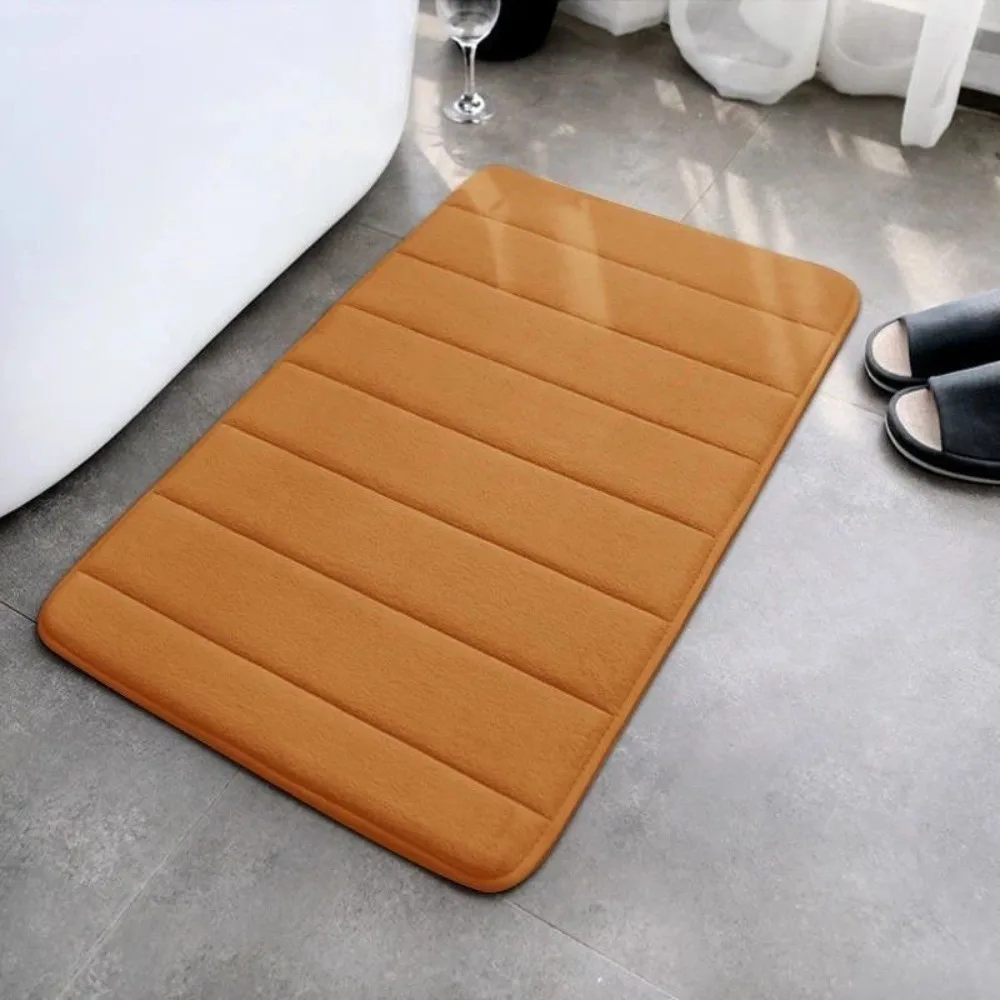 New 40*60cm Bath Mat Dry Fast Soft Memory Foam Mat Anti-skid Striped Coral Velvet Water Absorption Mat Home Floor
New 40*60cm Bath Mat Dry Fast Soft Memory Foam Mat Anti-skid Striped Coral Velvet Water Absorption Mat Home Floor