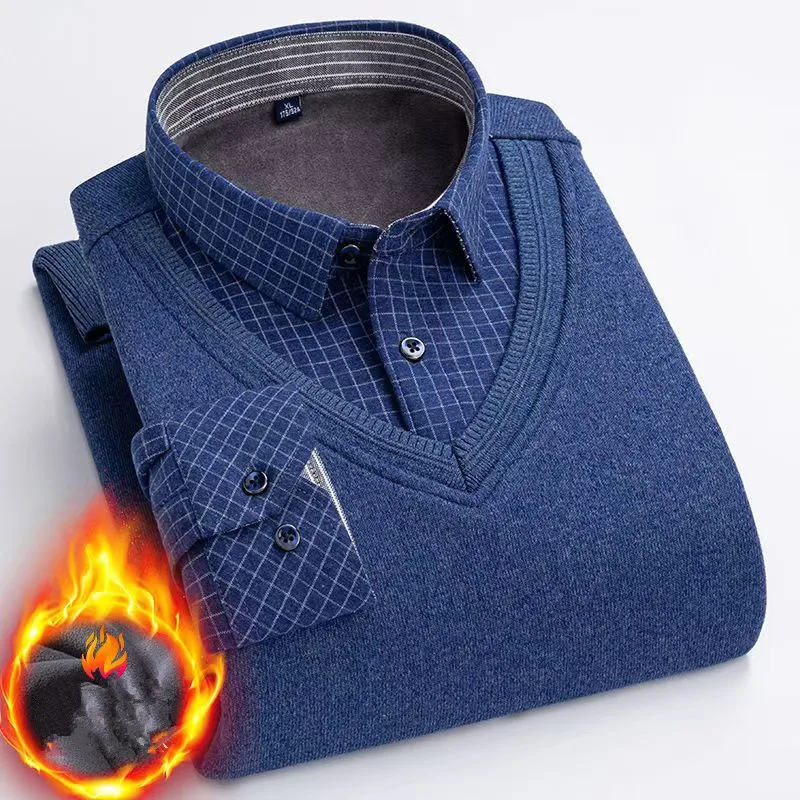 Men's fashionable business-style sweater with added insulation warmth suitable autumn winter casual wear with pullover design
Men's fashionable business-style sweater with added insulation warmth suitable autumn winter casual wear with pullover design