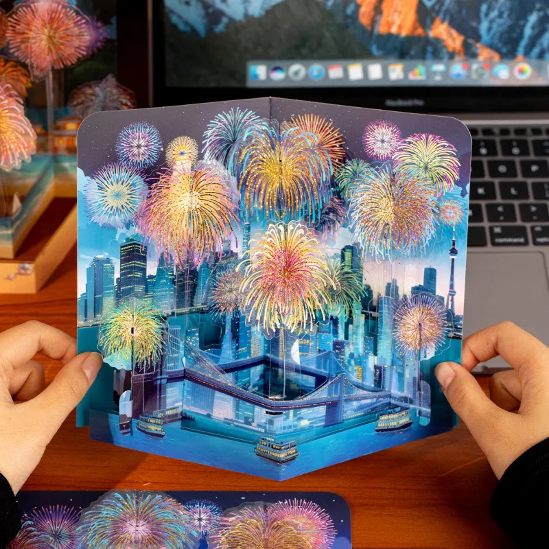 3D Embossed Fire-works Greeting Card: Creative, Elegant Birthday Card with a Foldable Surprise Message Section for Students
3D Embossed Fire-works Greeting Card: Creative, Elegant Birthday Card with a Foldable Surprise Message Section for Students