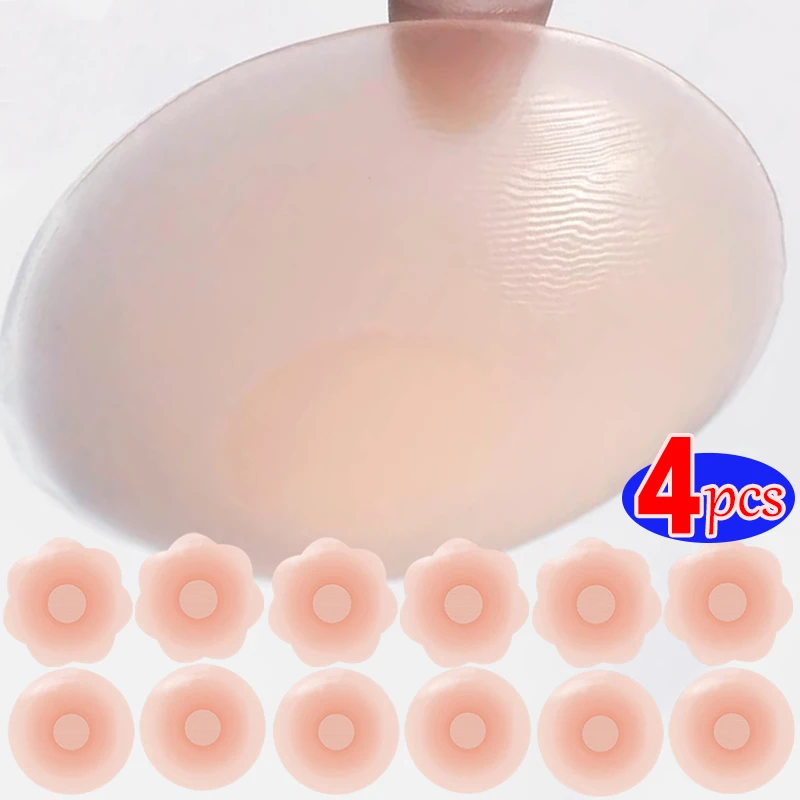 2/4Pcs Silicone Nipple Cover Reusable Women Breast Petals Lift Invisible Pasties Bra Padding Stickers Patch Boob Pads Adhesive
2/4Pcs Silicone Nipple Cover Reusable Women Breast Petals Lift Invisible Pasties Bra Padding Stickers Patch Boob Pads Adhesive