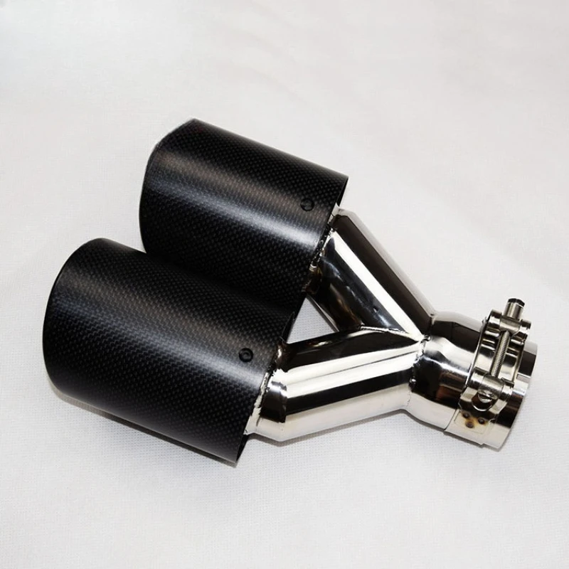 Car modified carbon fiber tail throat universal Y-type Scorpio AK tail throat exhaust pipe one out two double tail nozzle
Car modified carbon fiber tail throat universal Y-type Scorpio AK tail throat exhaust pipe one out two double tail nozzle
