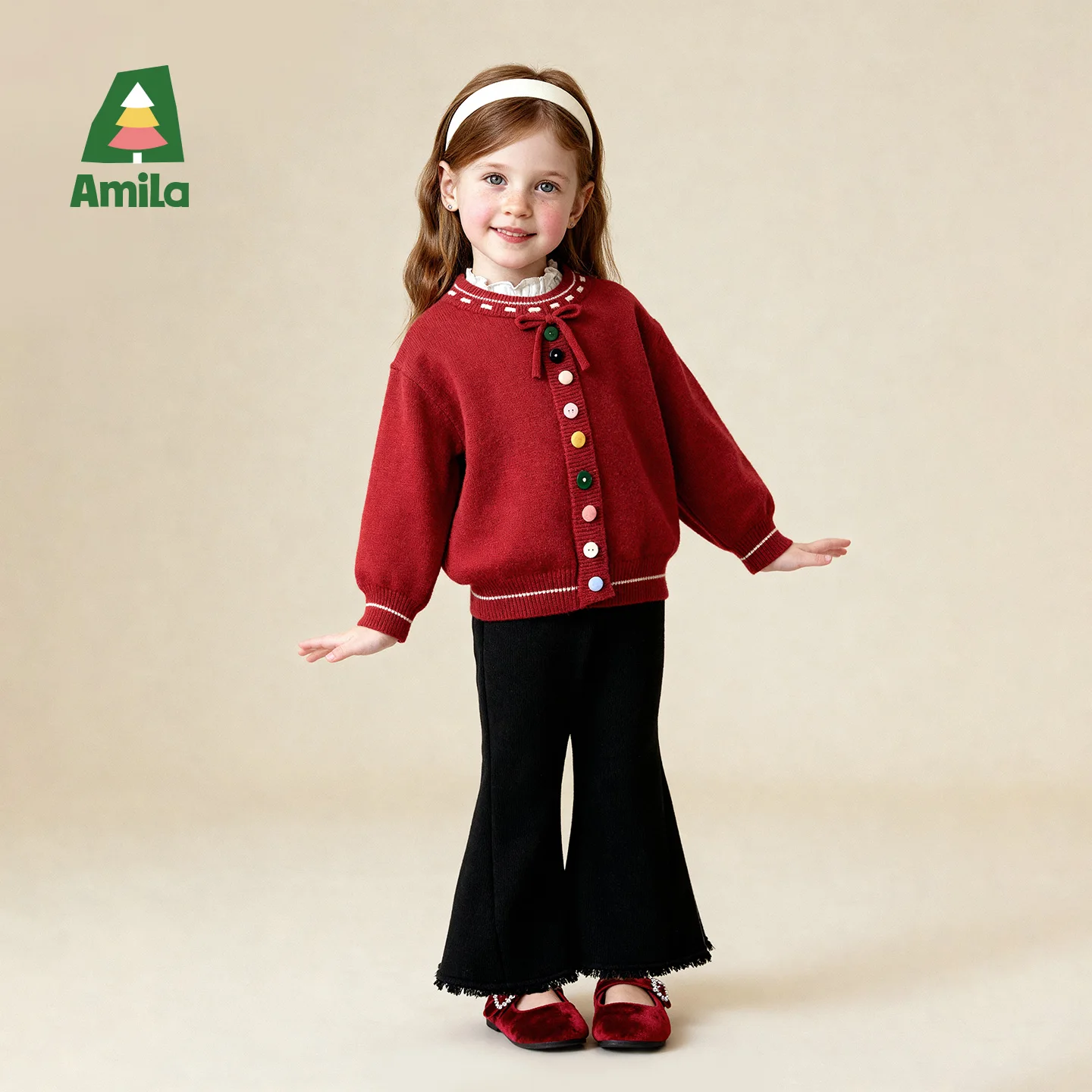 Amila Kids Winter Girls' Wine Red Sweater Lock Warmth Sweet And Elegant Style Suitable For Festival Celebrations
Amila Kids Winter Girls' Wine Red Sweater Lock Warmth Sweet And Elegant Style Suitable For Festival Celebrations