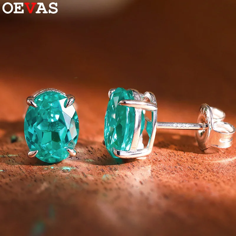 OEVAS 1ct-2ct Oval Lab Grown Paraiba earrings For Women S925 Silver Plated 18K Gold Can Party Earrings Fine Jewelry Gift
OEVAS 1ct-2ct Oval Lab Grown Paraiba earrings For Women S925 Silver Plated 18K Gold Can Party Earrings Fine Jewelry Gift
