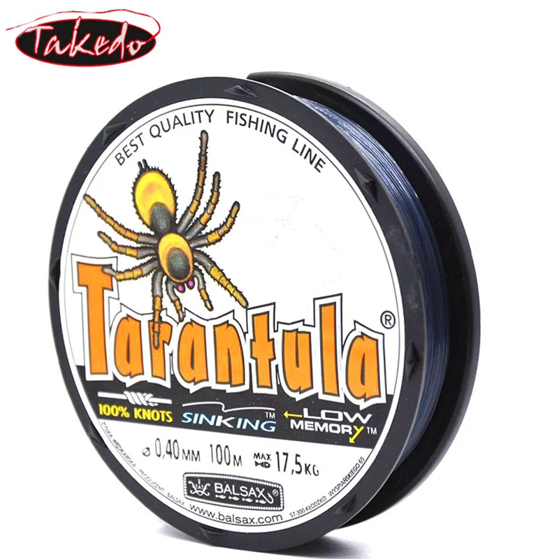 TAKEDO 100M 0.16-0.60MM Fishing Lines for Carp Fishing Nylon Fishing Line Tarantula Spider Grey Nylon Monofilament Fish Wire
TAKEDO 100M 0.16-0.60MM Fishing Lines for Carp Fishing Nylon Fishing Line Tarantula Spider Grey Nylon Monofilament Fish Wire