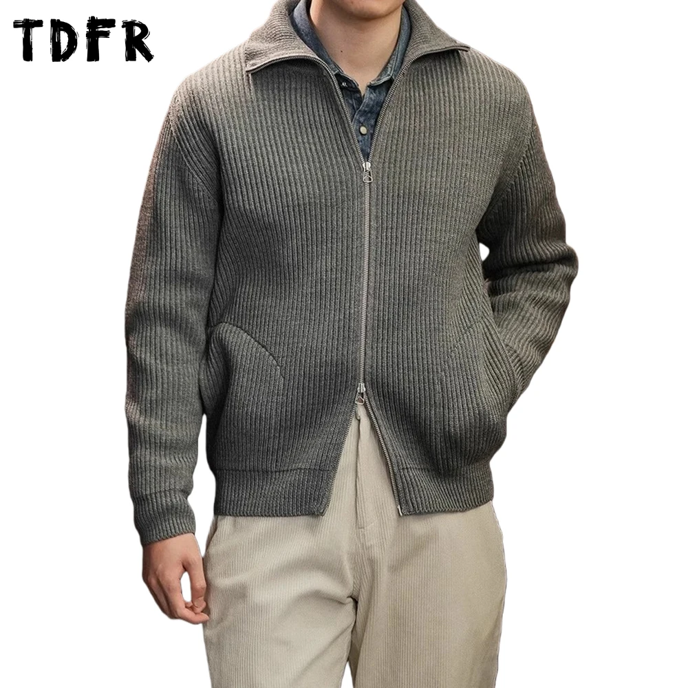 Solid Color Knitted Cardigan Mens Autumn Winter Retro Casual Stand Collar Long Sleeve Sweatercoat Man
Solid Color Knitted Cardigan Mens Autumn Winter Retro Casual Stand Collar Long Sleeve Sweatercoat Man