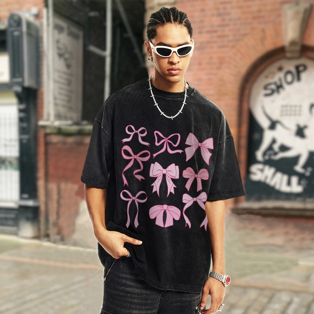 Oversized T-Shirts Unisex Fit Various Styles Of Pink Bow Prints Y2K Short Sleeved Fashion Element Tops Teesfor Women Men
Oversized T-Shirts Unisex Fit Various Styles Of Pink Bow Prints Y2K Short Sleeved Fashion Element Tops Teesfor Women Men