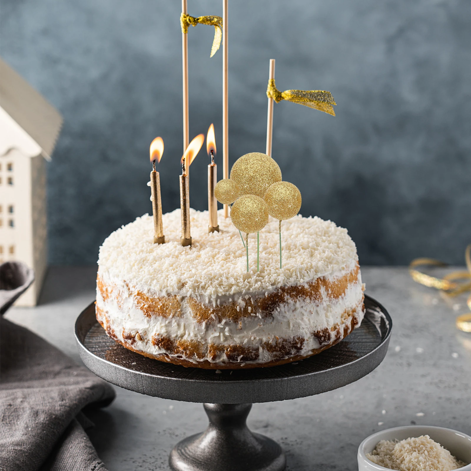 20Pcs Ball Shape Glitter Cake Toppers DIY Design Multi-Purpose Safe Foam Iron Material for Party Baking Decor Cake Decoration
20Pcs Ball Shape Glitter Cake Toppers DIY Design Multi-Purpose Safe Foam Iron Material for Party Baking Decor Cake Decoration