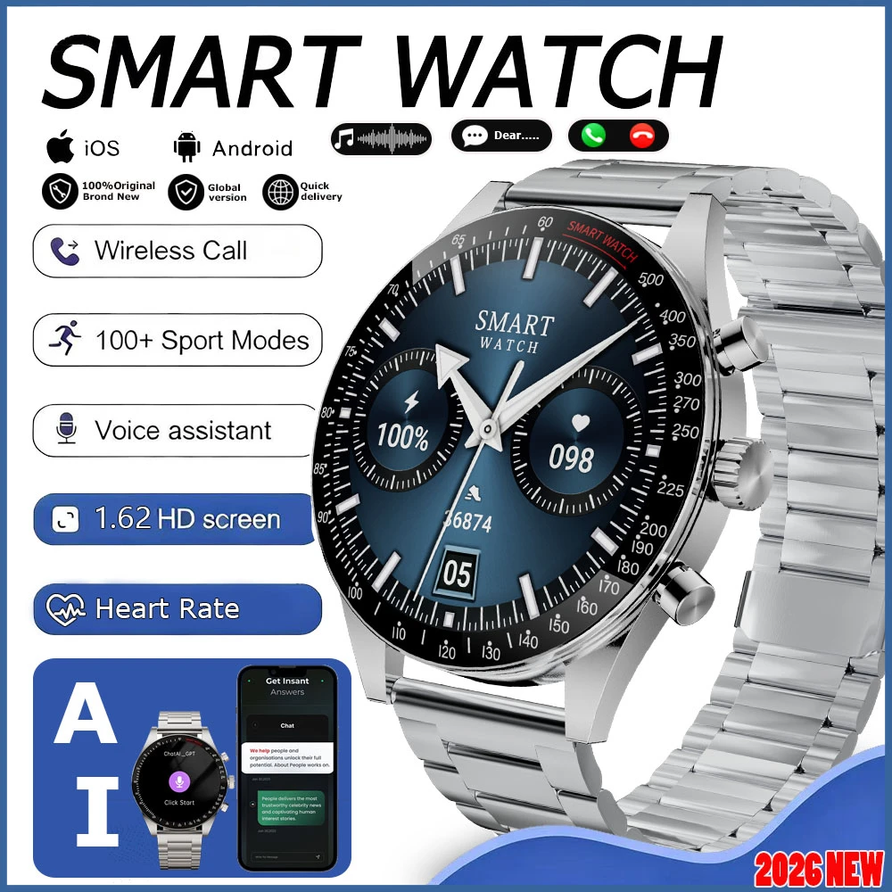 2026 New Men Steel Band Sports Smart Watch Health Monitoring Music Playback Bluetooth Calling Smart Wristband Smart Watch
2026 New Men Steel Band Sports Smart Watch Health Monitoring Music Playback Bluetooth Calling Smart Wristband Smart Watch