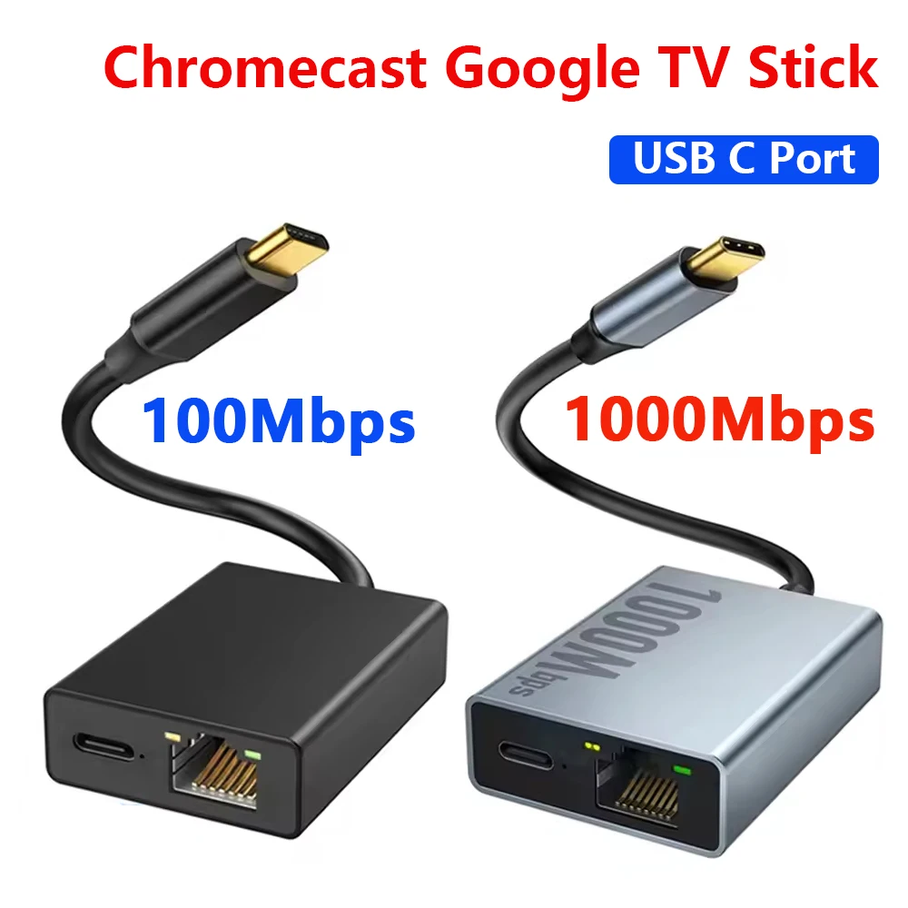 Awapow 1000/100Mbps Network Card Type-C Micro USB Ethernet Adapter for Chromecast 4K Google TV Phones Tablets Android Devices
Awapow 1000/100Mbps Network Card Type-C Micro USB Ethernet Adapter for Chromecast 4K Google TV Phones Tablets Android Devices
