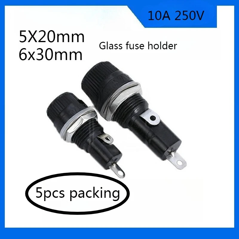 5X20mm 6x30mm Glass Fuse High Temperature Bakelite Fuse Holder 10A 250V Spiral Cap Fuse
5X20mm 6x30mm Glass Fuse High Temperature Bakelite Fuse Holder 10A 250V Spiral Cap Fuse